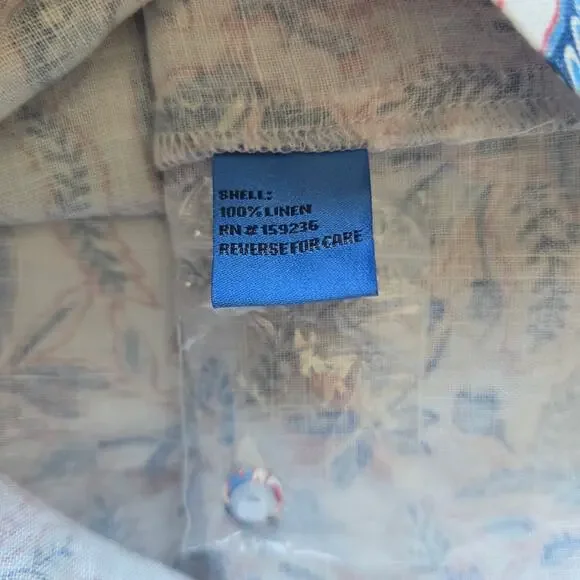 *NWT J. Mclaughlin Nylee 100% Linen Floral Dress Size S Relaxed Fit 3/4 Sleeves - Picture 10 of 12